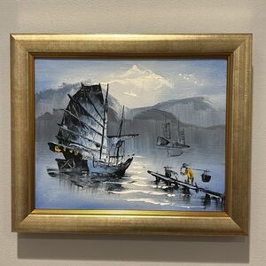 Asian Junk Ship Painting